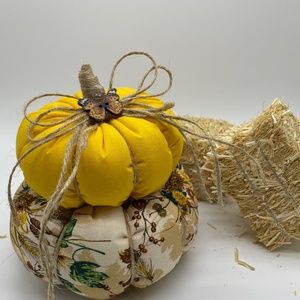 Pumpkin Cake / Stuffed Fabric Pumpkin / Fall Decor